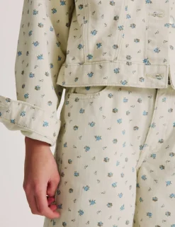 Denim Ditsy Print Wide Leg Jeans (6-16 Yrs)