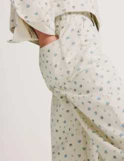 Denim Ditsy Print Wide Leg Jeans (6-16 Yrs)