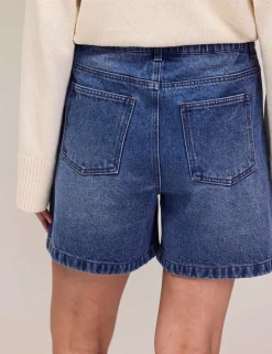 Denim Drawstring Shorts
