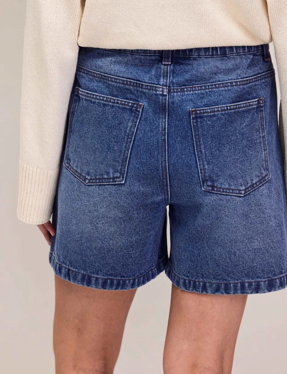Denim Drawstring Shorts