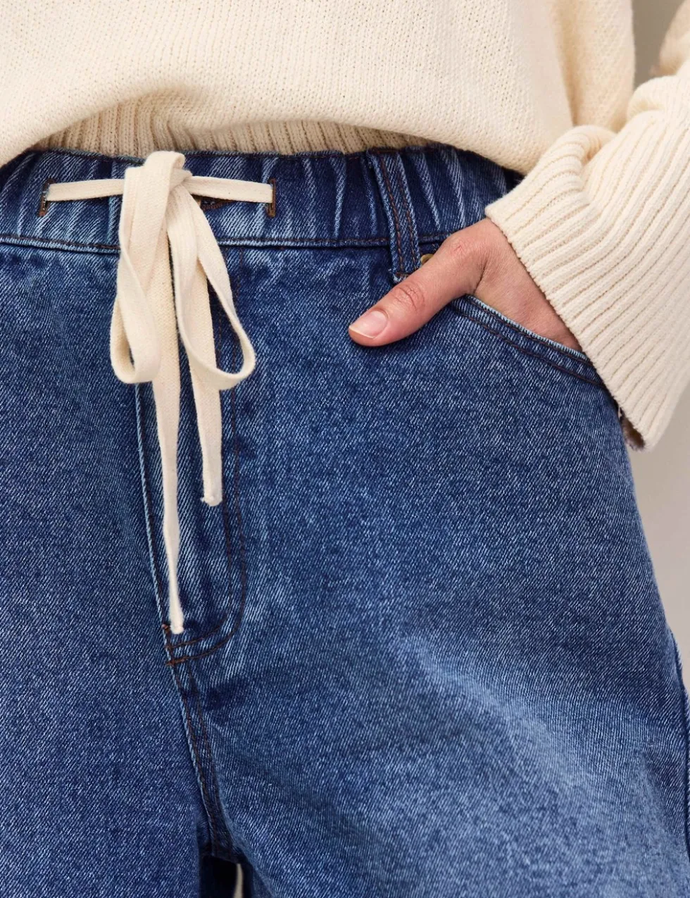 Denim Drawstring Shorts