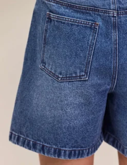 Denim Drawstring Shorts
