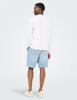 Denim Drawstring Shorts