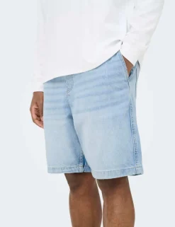 Denim Drawstring Shorts