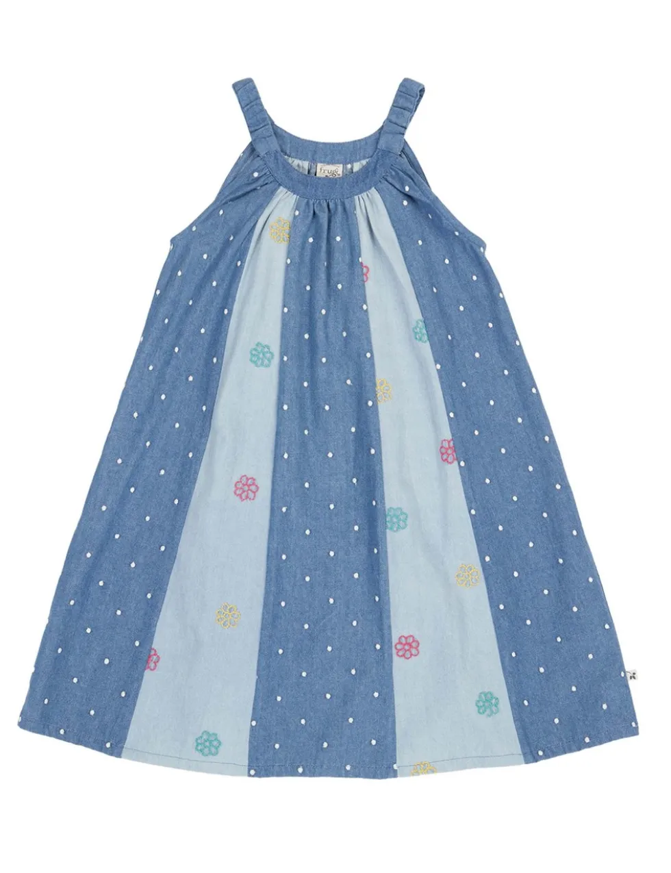 Denim Embroidered Dress (2-10 Yrs)
