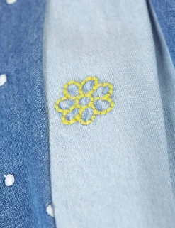 Denim Embroidered Dress (2-10 Yrs)