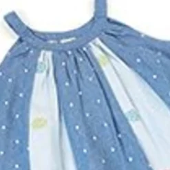 Denim Embroidered Dress (2-10 Yrs)