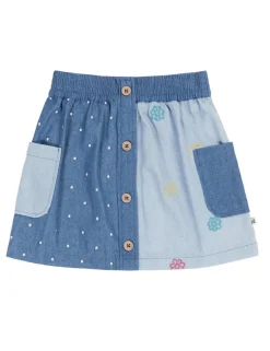 Denim Embroidered Skirt (2-12 Yrs)