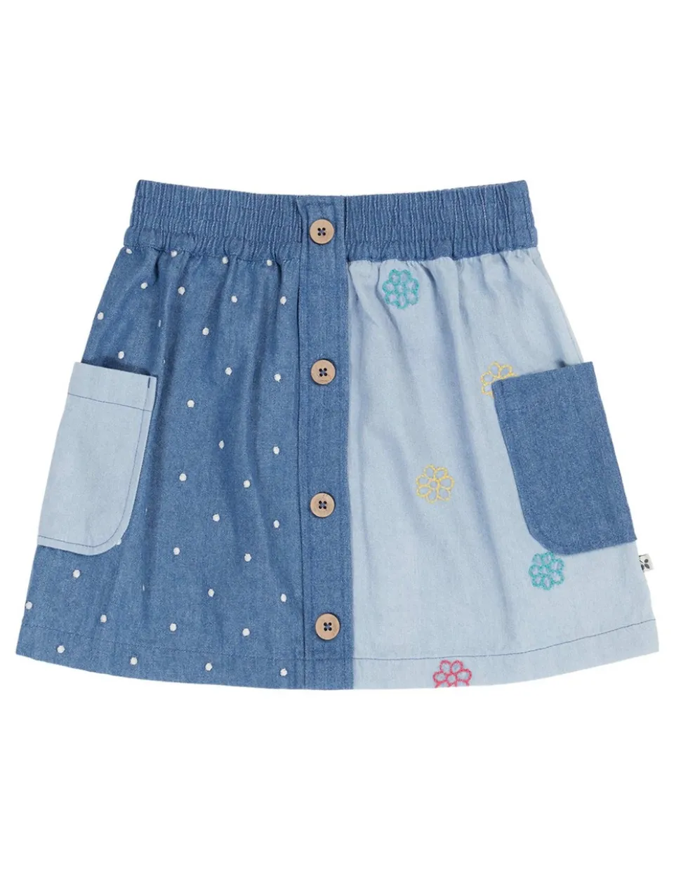 Denim Embroidered Skirt (2-12 Yrs)