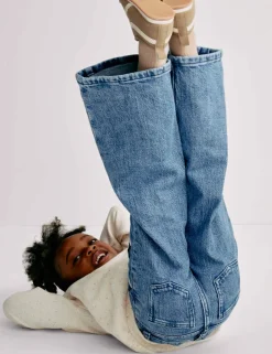 Denim Embroidered Wide Leg Jeans (2-16 Yrs)
