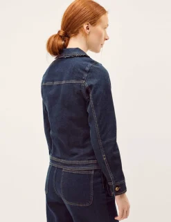 Denim Frill Collar Jacket