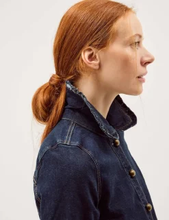 Denim Frill Collar Jacket