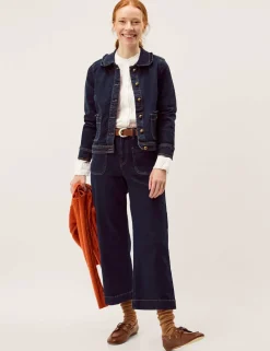Denim Frill Collar Jacket