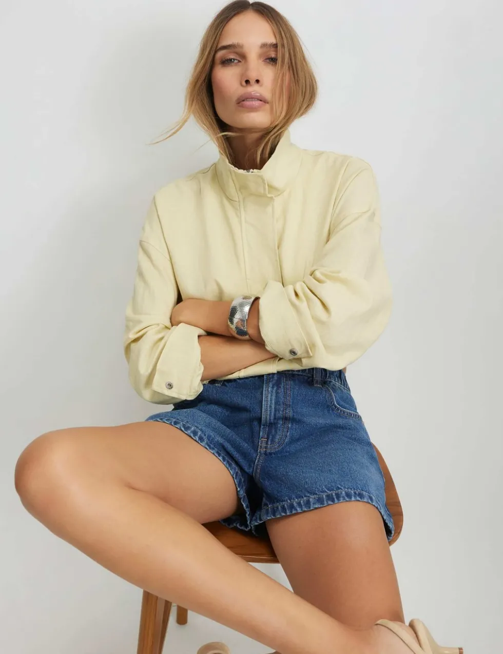 Denim High Waisted Shorts