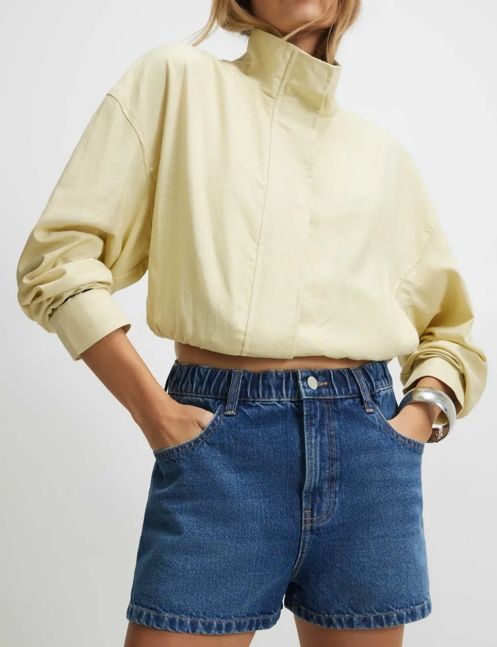 Denim High Waisted Shorts