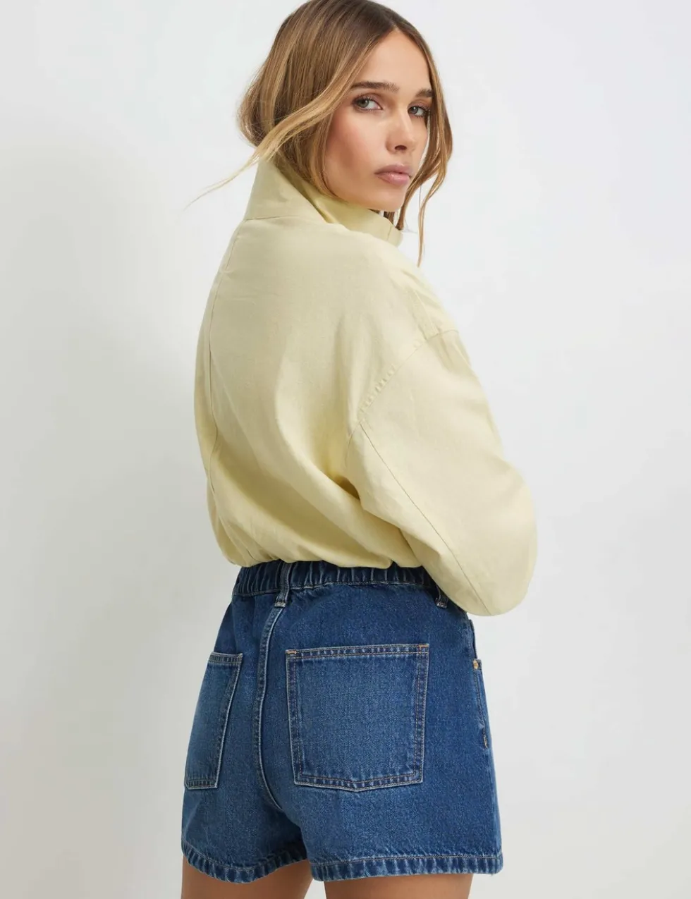 Denim High Waisted Shorts
