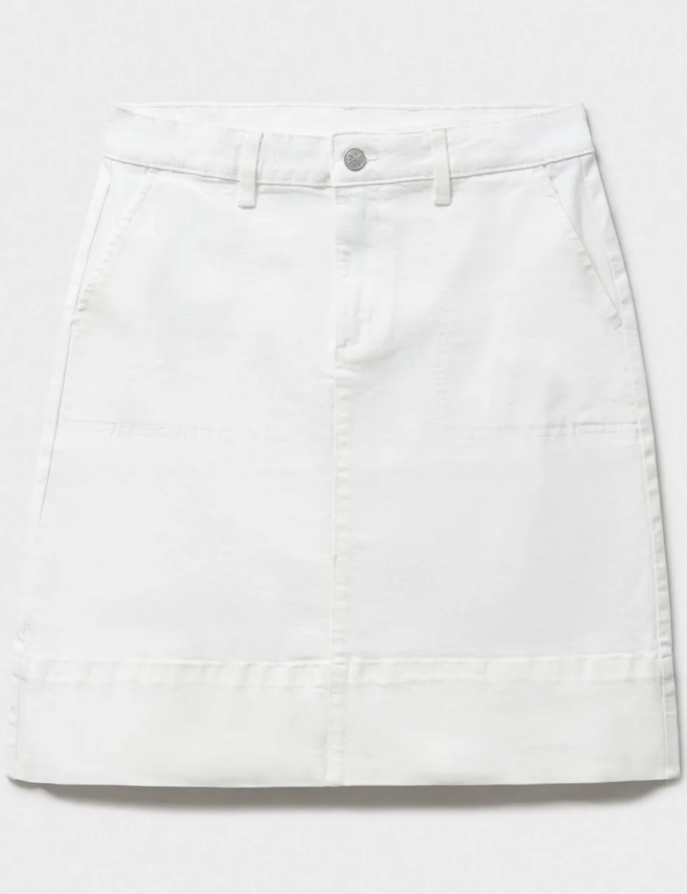 Denim Knee Length A-Line Skirt