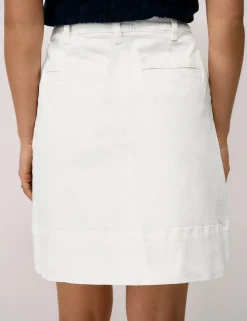 Denim Knee Length A-Line Skirt