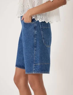 Denim Knee Length Shorts