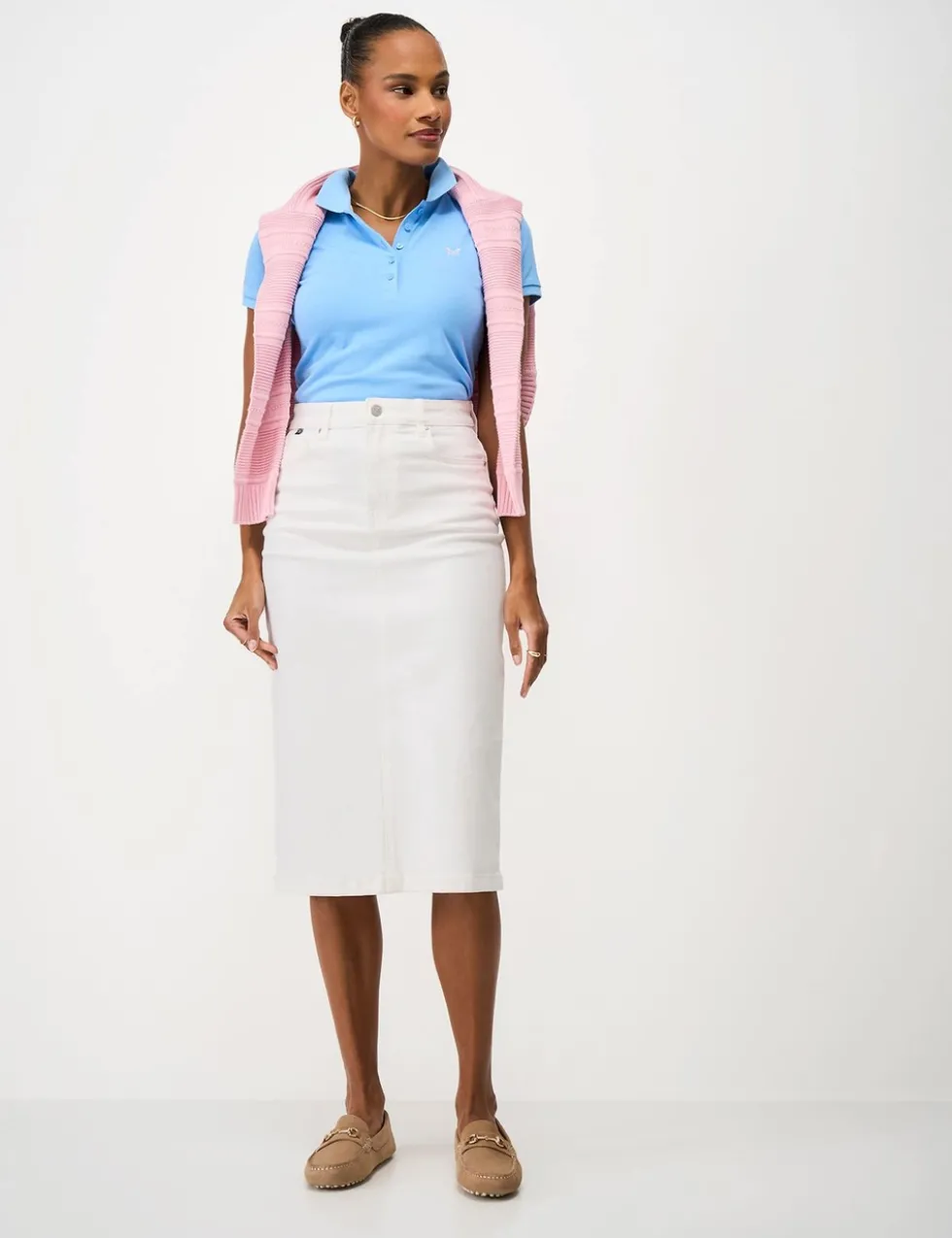Denim Midi Skirt