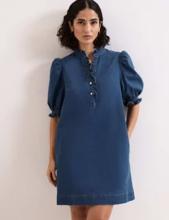 Denim Mini Shift Dress