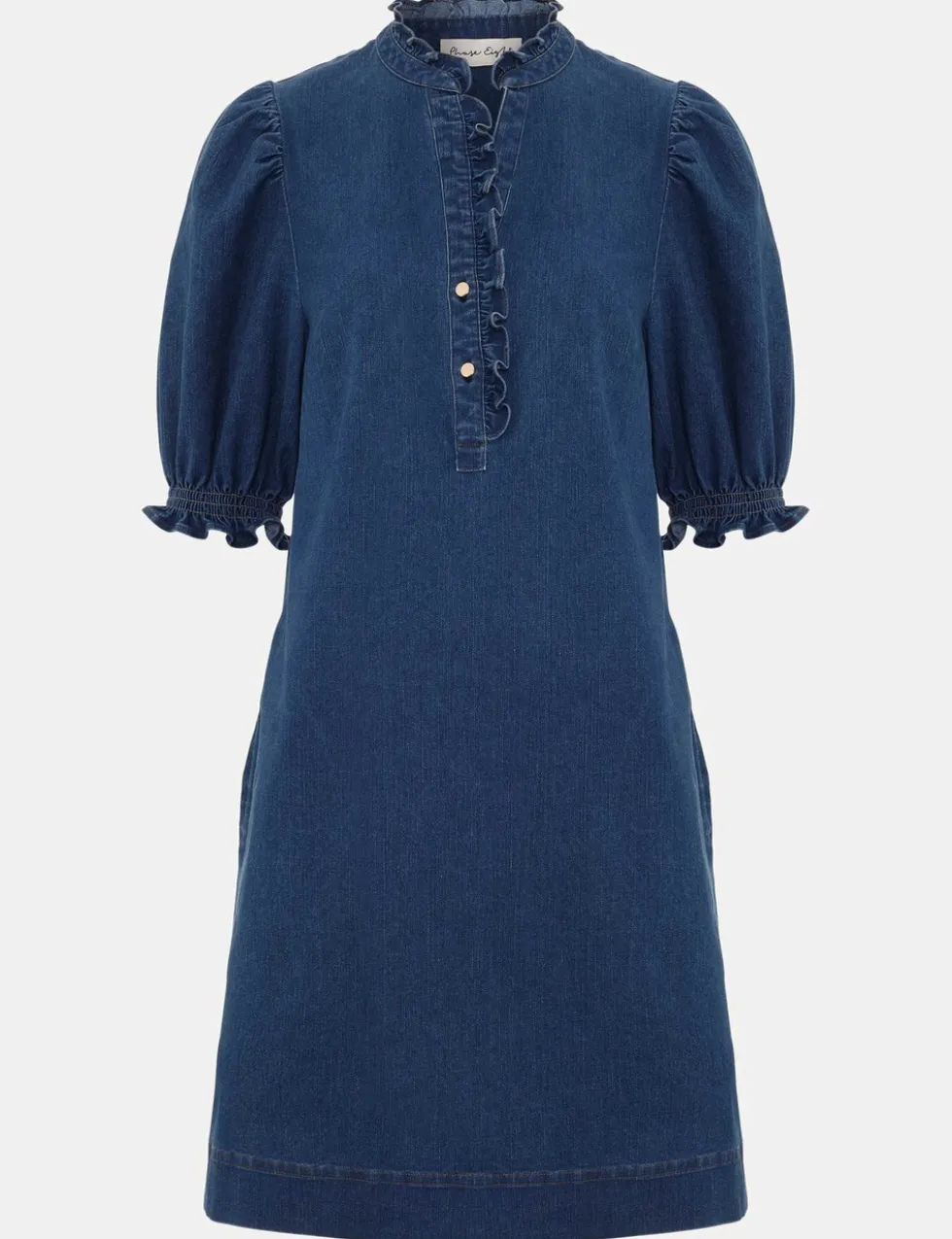 Denim Mini Shift Dress