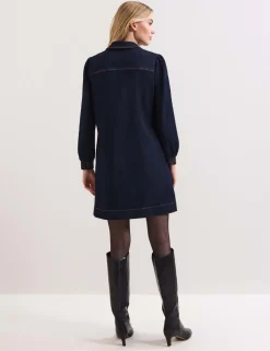 Denim Mini Shirt Dress