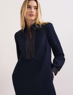 Denim Mini Shirt Dress