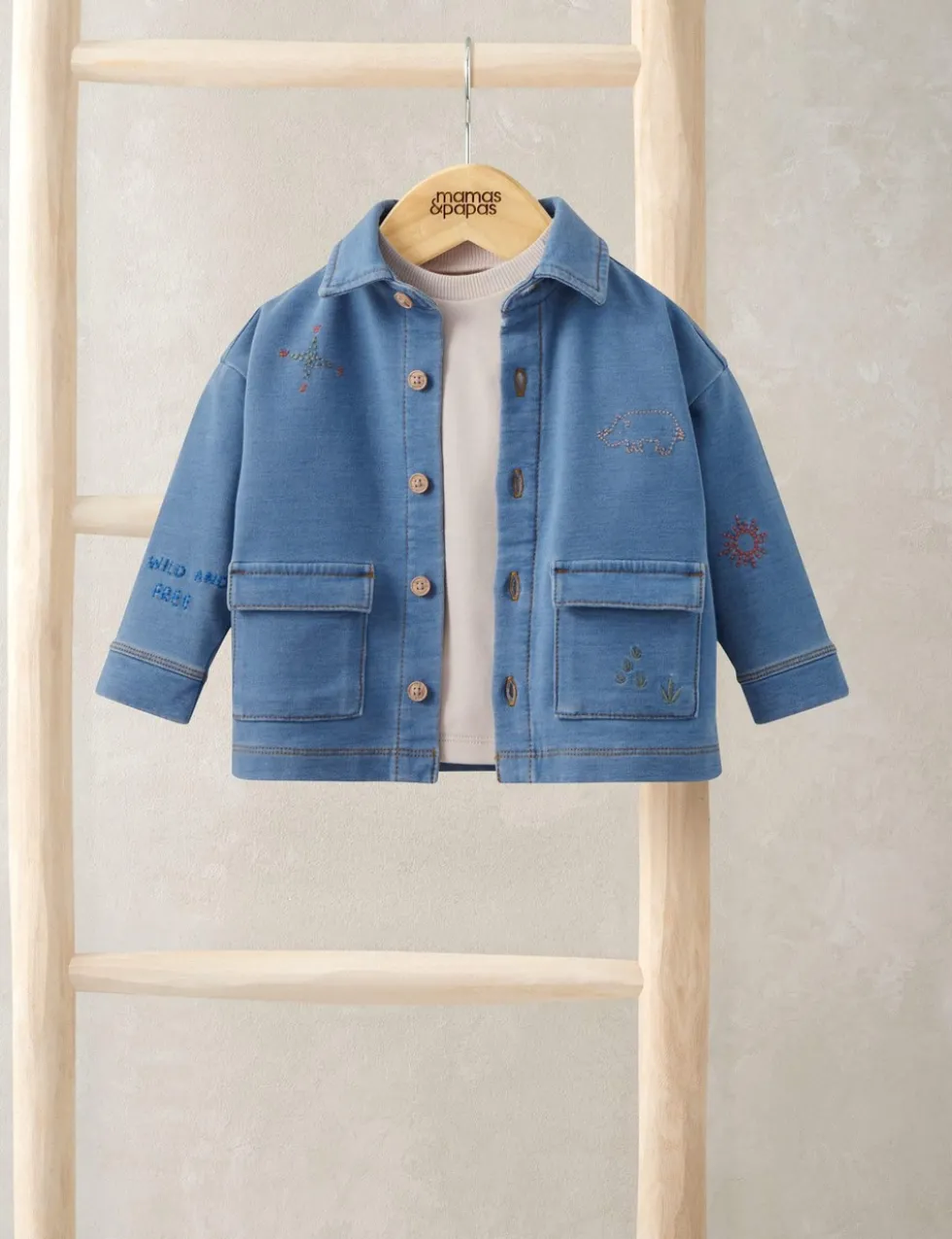 Denim Shacket & T-Shirt Set (0-36 Mths)