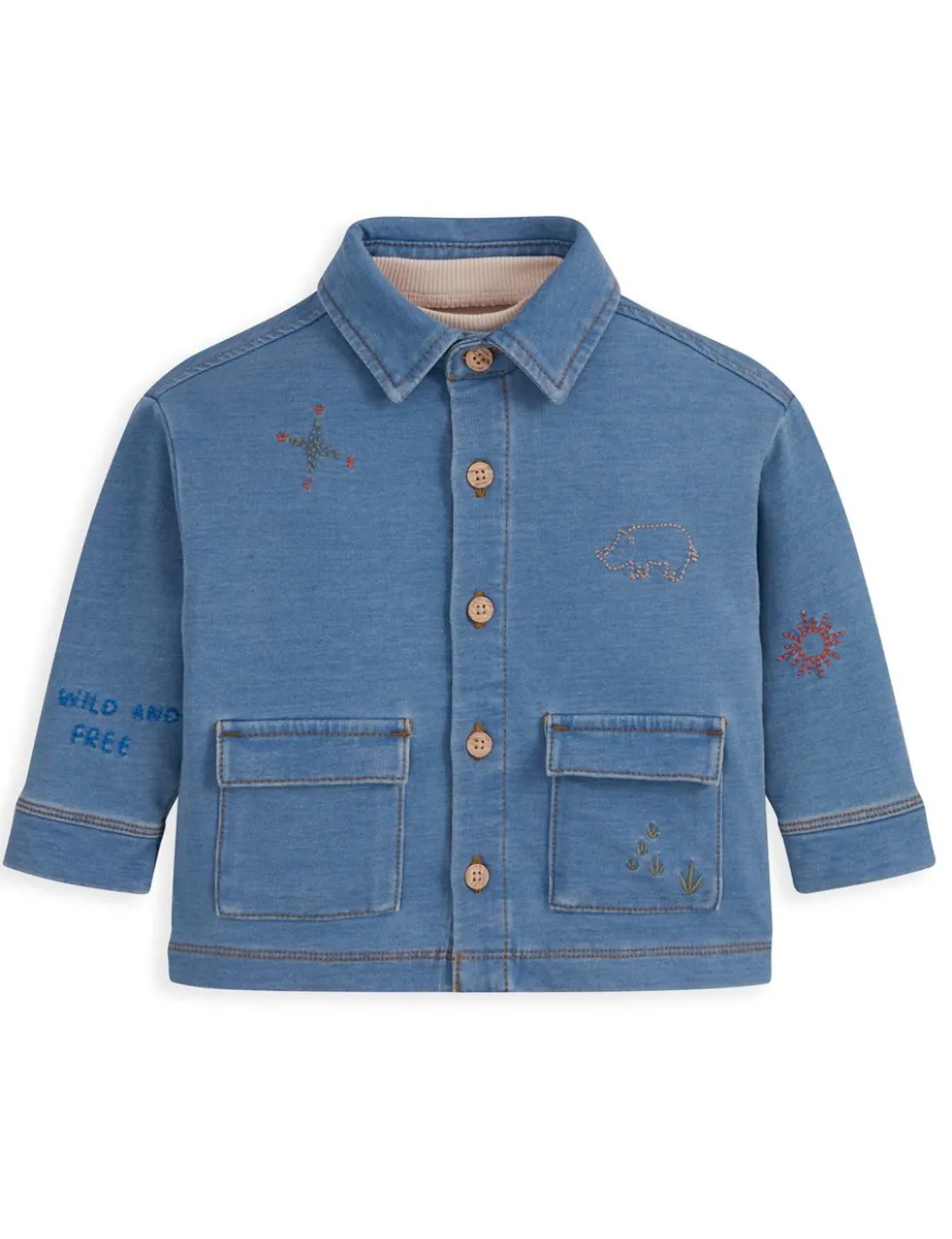 Denim Shacket & T-Shirt Set (0-36 Mths)