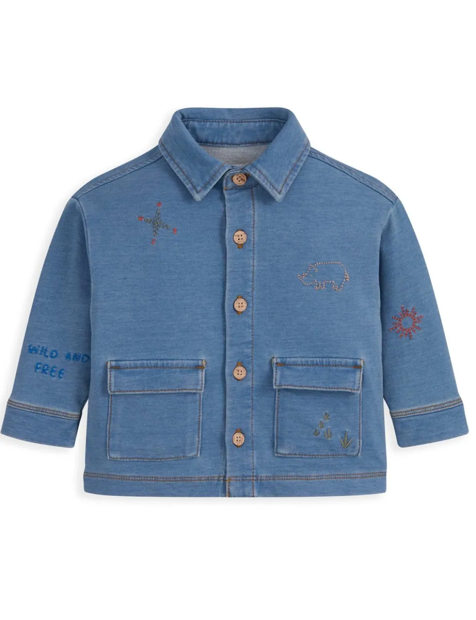 Denim Shacket & T-Shirt Set (0-36 Mths)