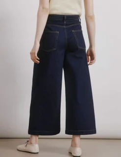 Denim Straight Leg Culottes