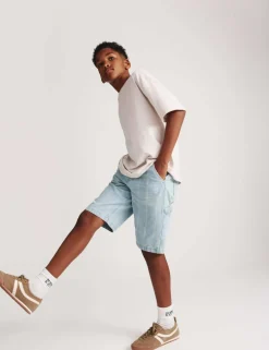 Denim Striped Carpenter Shorts (6-16 Yrs)