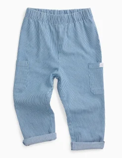 Denim Striped Elasticated Waist Trousers (3 Months-4 Years)