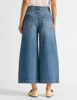 Denim Wide Leg Culottes