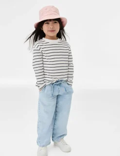 Denim Wide Leg Elasticated Waist Jeans (2-8 Yrs)