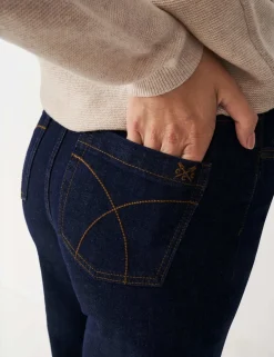 Denim Wide Leg High Waisted Cropped Jeans