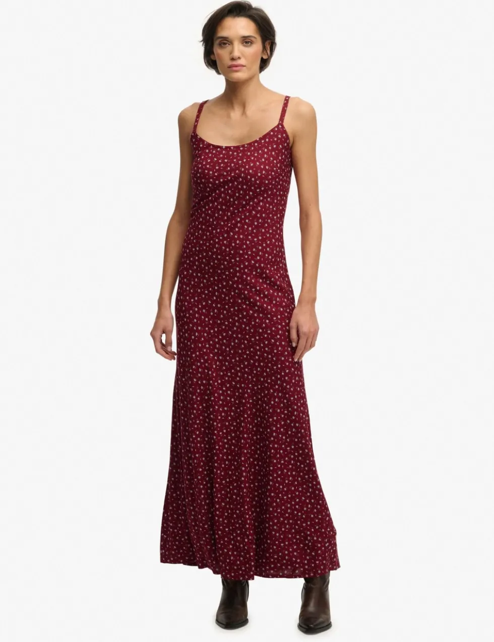 Ditsy Floral Scoop Neck Maxi Cami Slip Dress