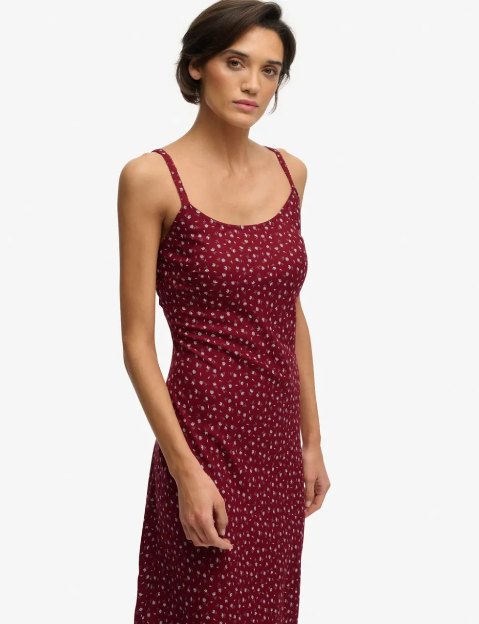 Ditsy Floral Scoop Neck Maxi Cami Slip Dress