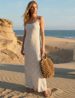 Ditsy Floral Scoop Neck Maxi Cami Slip Dress