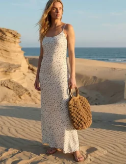 Ditsy Floral Scoop Neck Maxi Cami Slip Dress