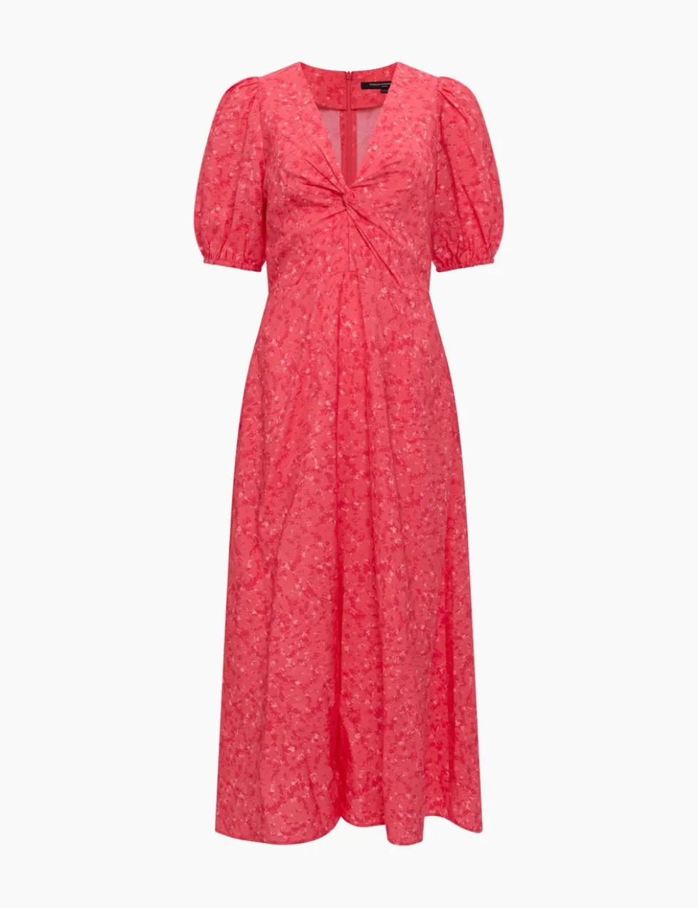 Ditsy Floral V-Neck Midi Tea Dress