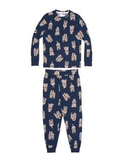 Dog Print Crew Neck Pyjamas (1-12 Yrs)