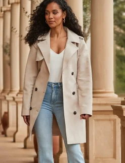 Double Breasted Longline Trench Coat