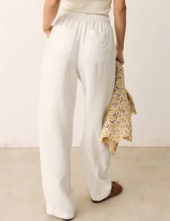 Double Cloth Drawstring Tapered Trousers