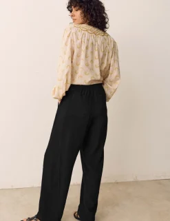 Double Cloth Drawstring Tapered Trousers