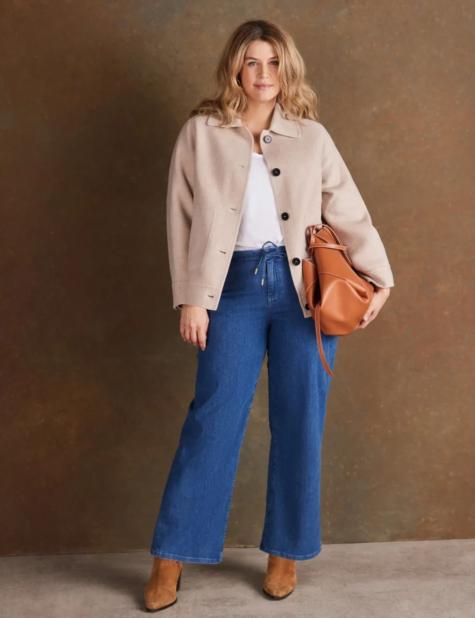 Double Faced Wool Blend Lightweight Jacket