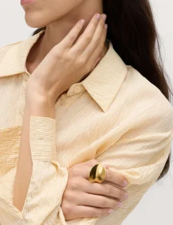 Drawcord Collared Shirt