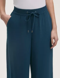 Drawstring Relaxed Wide Leg Trousers