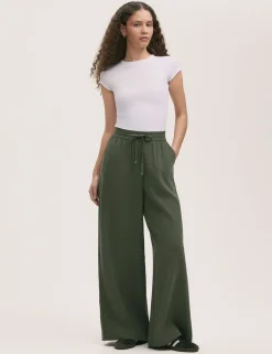 Drawstring Wide Leg Trousers